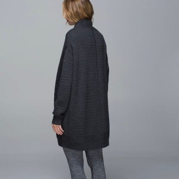 Lululemon Merino Wool Charcoal Gray Cardi All Day Oversized Cardigan XS/S - Picture 2 of 13